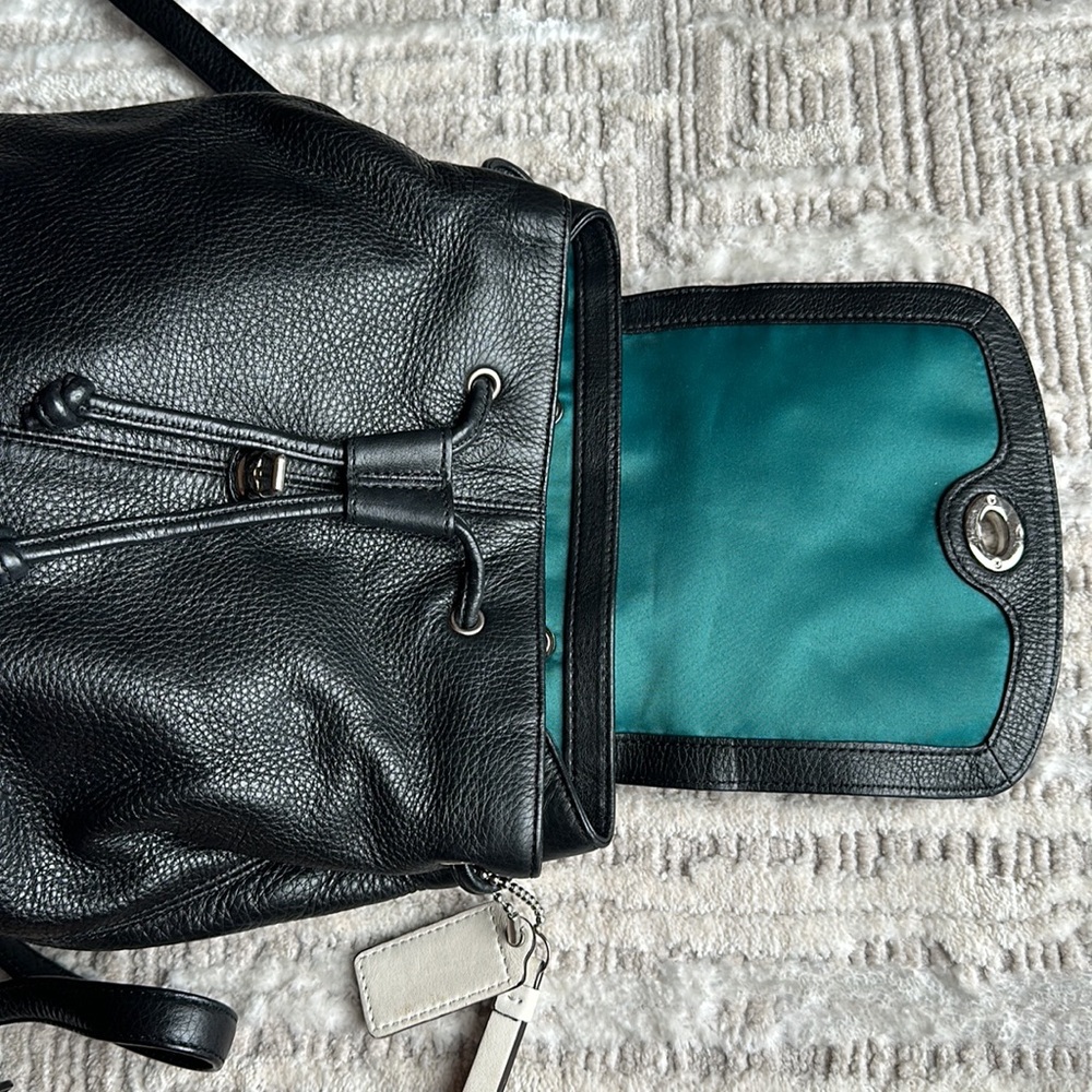 Coach F24385 Park Leather Black Backpack - Picture 4 of 7